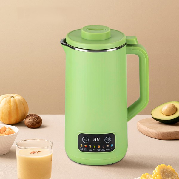 Máquina para hacer leche de soja de almendras nueces múltiples automáticas verde con cuchillas KC-6106