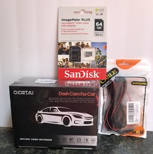 Chortau Dash Cam for Car Driving Video/Audio Recorder w/ SanDisk/Extension Cable