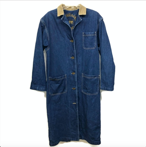 Vintage Lee Dark Denim Trench Coat 