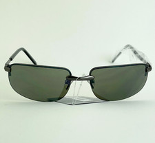 Drivers Rectangle Mens Sunglasses Improves Contrast Light Black, Semi Rimless