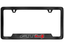 GM OEM AT4 License Plate Frame in Black with AT4 Logo NEW 19432763