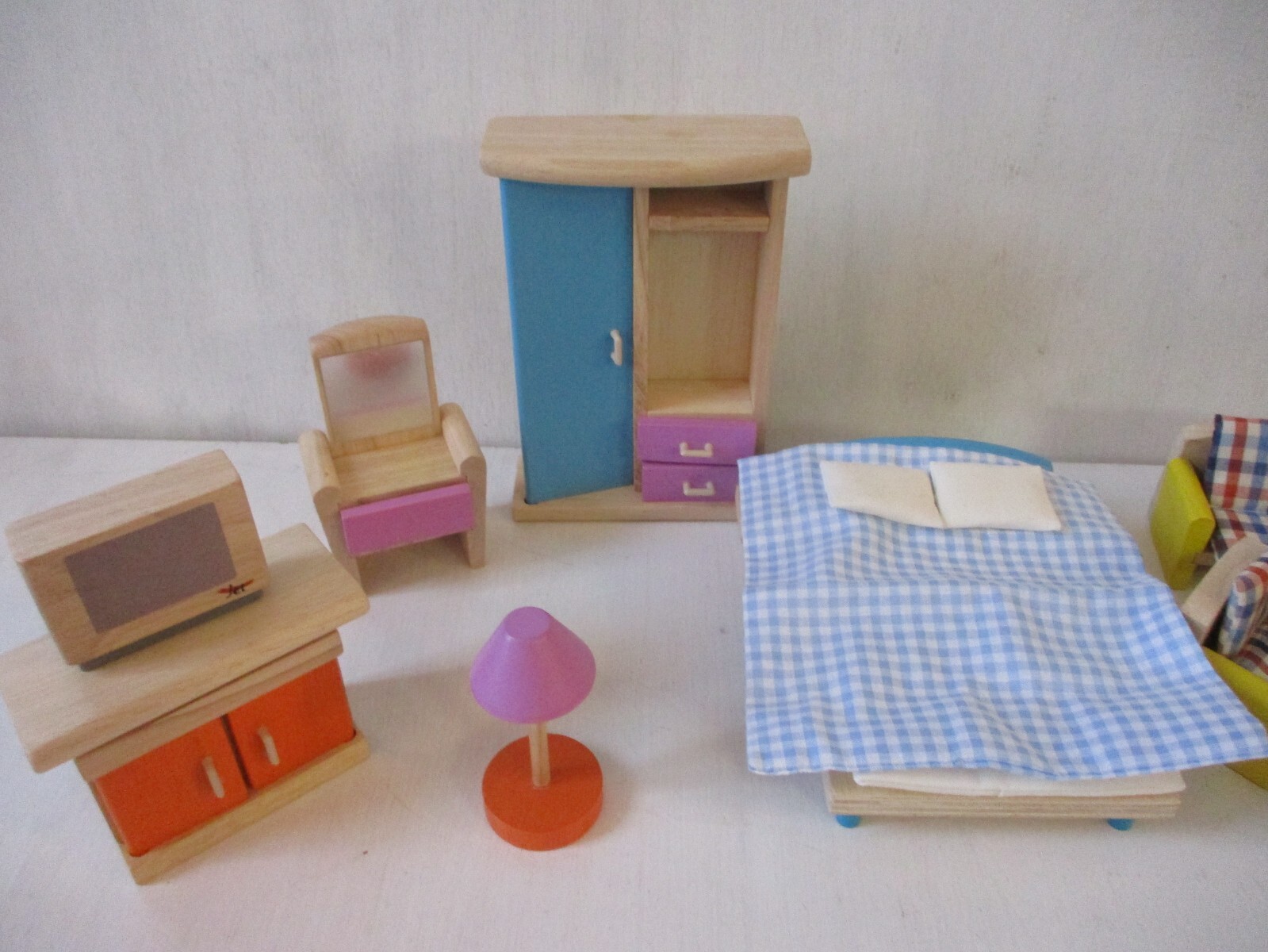 Plan Toys Wooden Dollhouse Furniture Preschool Daycare Toy Lot eBay