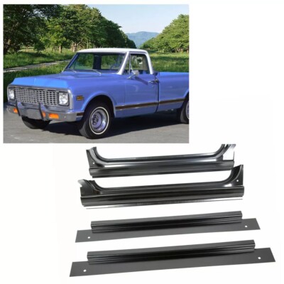 For 67-72 Chevy GMC C10 Truck LH RH Side Full Rocker Panels w/ Inner Patch Panel