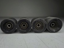 Vintage Urethane Free Roller Skateboard Wheels 4 Pack Retro Bearings Black