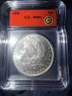 1896 Morgan Silver Dollar ICG MS63 - Red Label - Breakmint Reverse Toner!