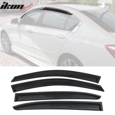 Fits 13-17 Honda Accord 4DR Sedan Window Visor Sun Rain Deflector Guard Vent