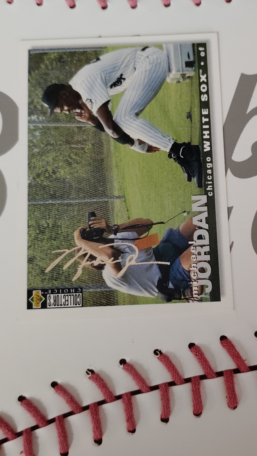 1995 Upper Deck Collector's Choice gold signature Michael Jordan #500 White Sox