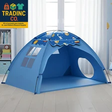 Kids Play Tent, Space Theme Indoor Tent with Tunnel Port, Foldable Playhouse for