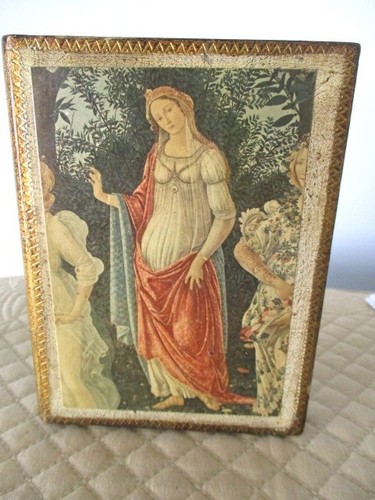 Roman Goddess Venus, By Botticelli, Italian Florentine Book End Stand Holder