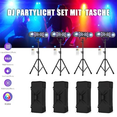 DJ Partylicht Set mit Tasche Mobile DMX Bühnenbeleuchtung LED Disco Lichteffekt