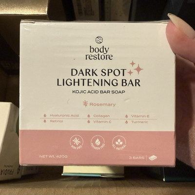Body Restore Kojic Acid Bar Soap Rosemary Multipack 420g All Natural Non GMO