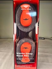 Manta Sleep Mask PRO Blackout Memory Foam Sleep Mask w/ Eye Cups, Black
