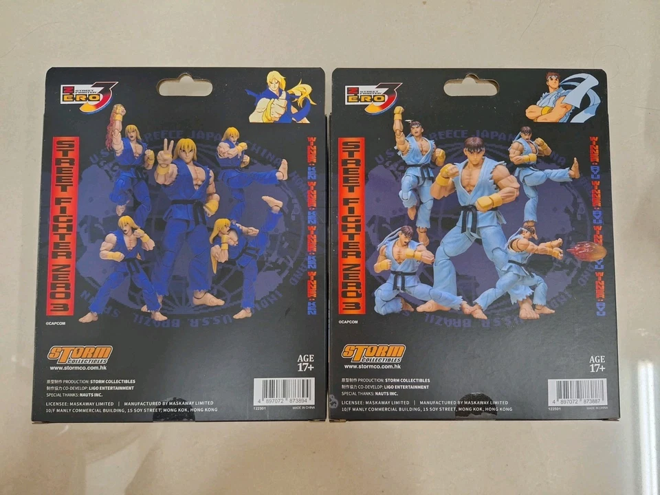 Street Fighter 3 Zero Alpha Storm Arean Ryu and Ken Action Figure Special Color - Image 2 of 2
