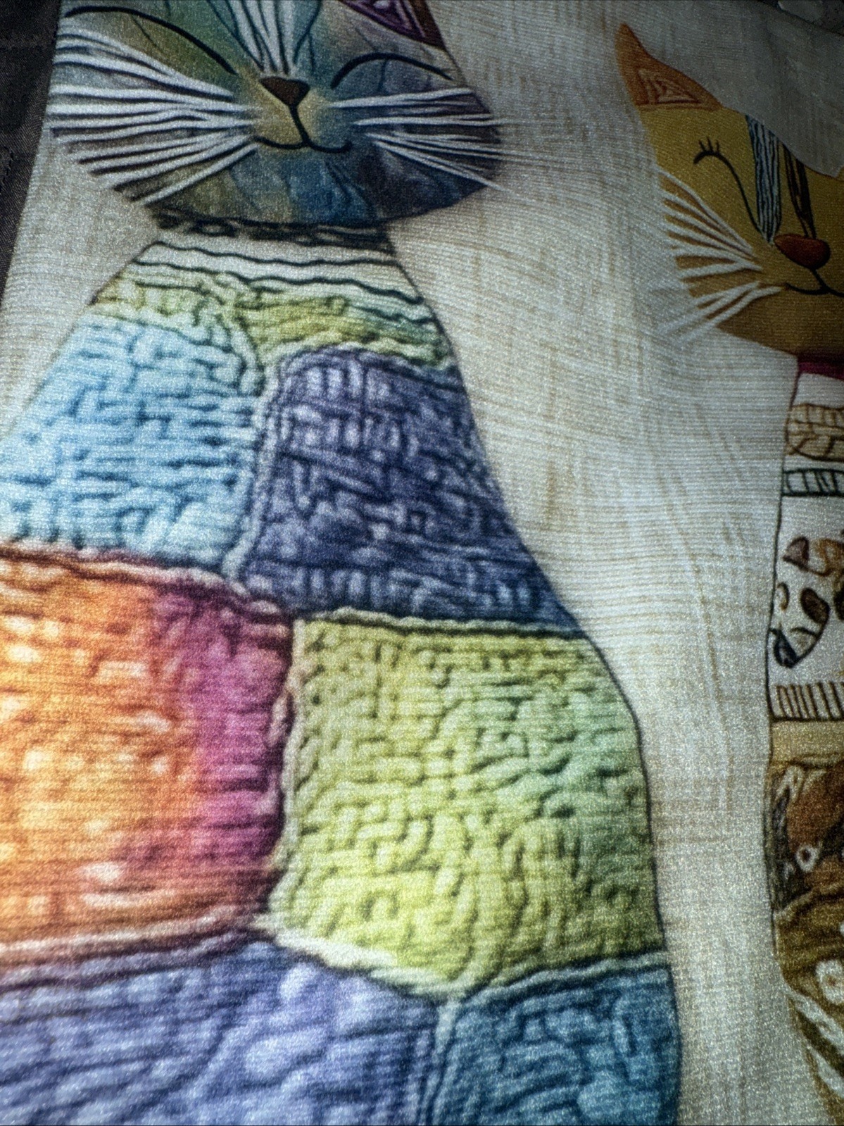 SET OF 2 - 18” 3 SOFT Cat Trio Pillowcase Farmhouse Sofa Pillow Beige Cats