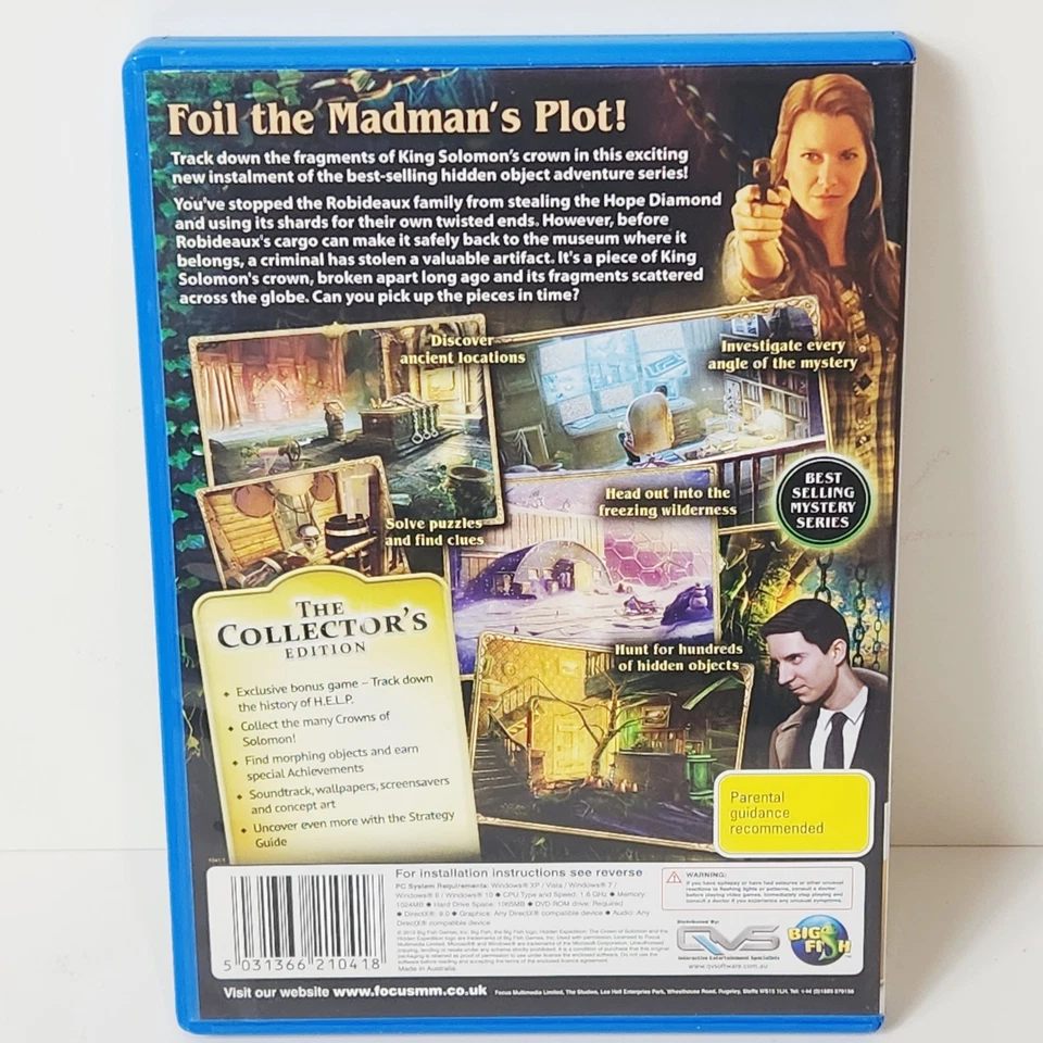 The Crown of Solomon PC Game Windows DVD ROM Collector Edition Hidden Expedition - Image 2 of 4