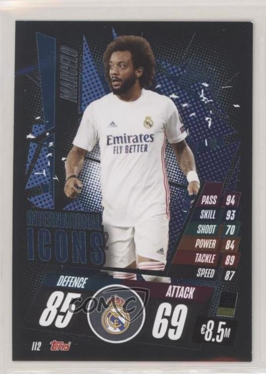 2020-21 Topps Match Attax UEFA Champions League International Icons Marcelo g6p