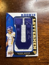 2013 Upper Deck Tavon Austin Rookie Lettermen Patch Auto 15/25! West Virginia