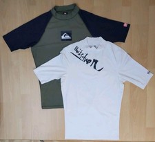 Lot Of 2 Quiksilver Rash Guard Shirt Size XL Swim Top Surf Short Sleeve Beach