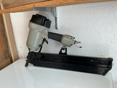 #ad #ad PorterCable Round Head Framing Nailer in good condition plus nails and case $85.00