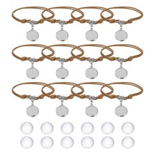 Bracelet Blanks for Jewelry Making 12pcs 16mm Brown