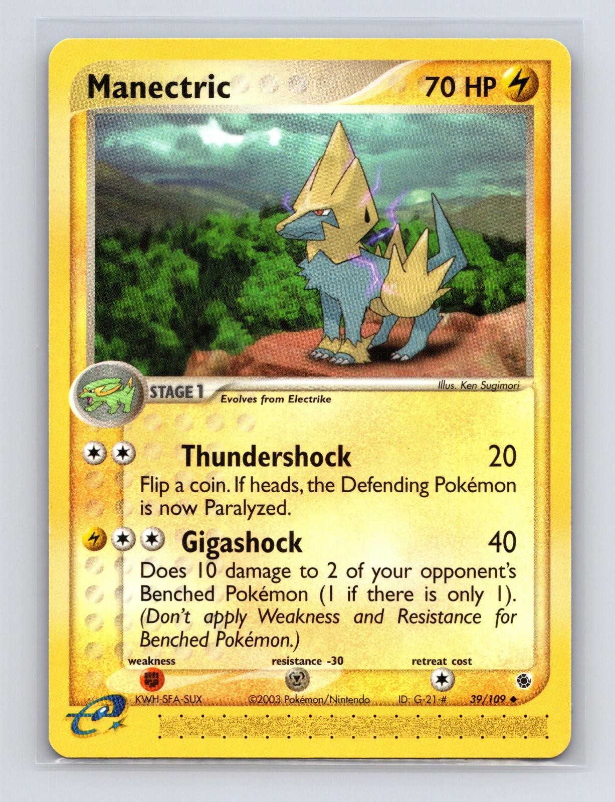 Manectric 39/109 Sugimori UC 2003 Ruby & Sapphire LP
