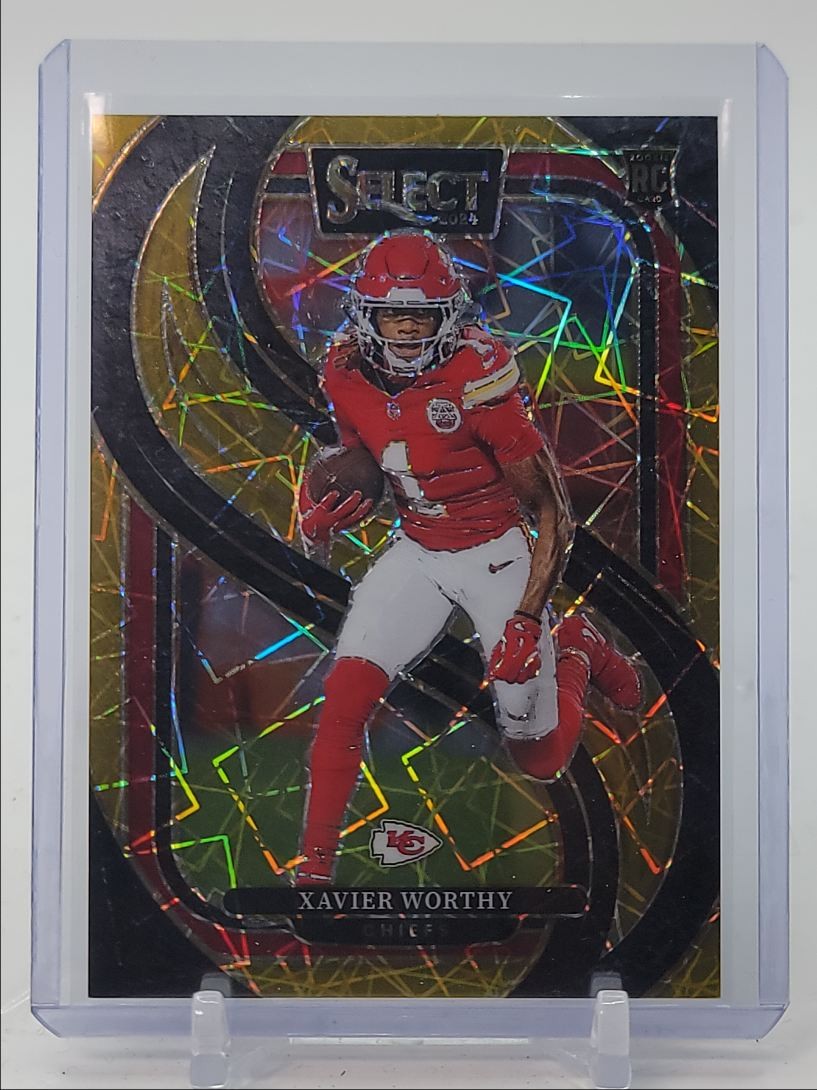XAVIER WORTHY 2024 SELECT PREMIER LEVEL ROOKIE GOLD LAZER RC 01/10 Q4271