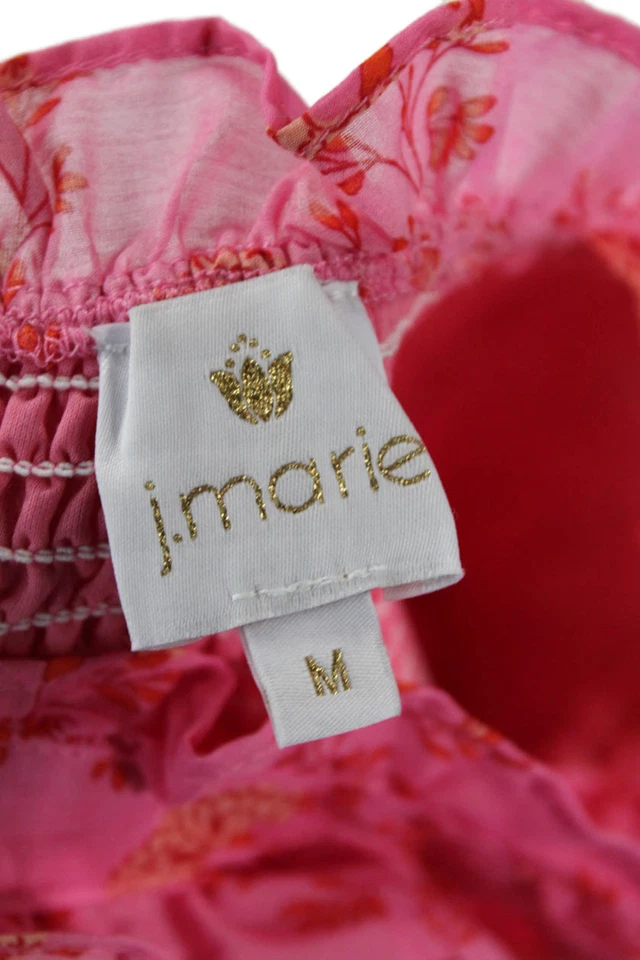 J. Marie Women Maxi Sundress Pink Floral Square Neck Full-Length Size M - Image 4 of 4