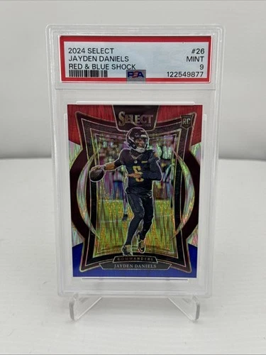 2024 Select Jayden Daniels Red Blue Shock #26 PSA 9 MINT ROOKIE RC