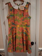 ADORABLE Musical Frogs in the Park, SMAK PARLOUR DRESS, VIVID COLORS, 2X