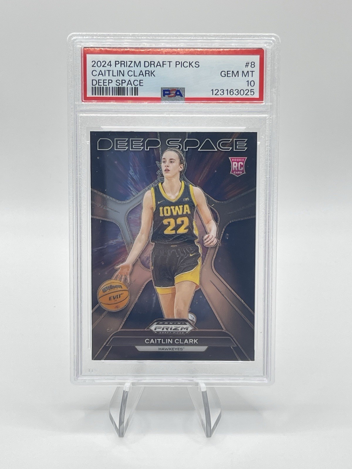 2024 Panini Prizm Draft Picks - Deep Space Caitlin Clark #8 RC PSA GEM MINT 10