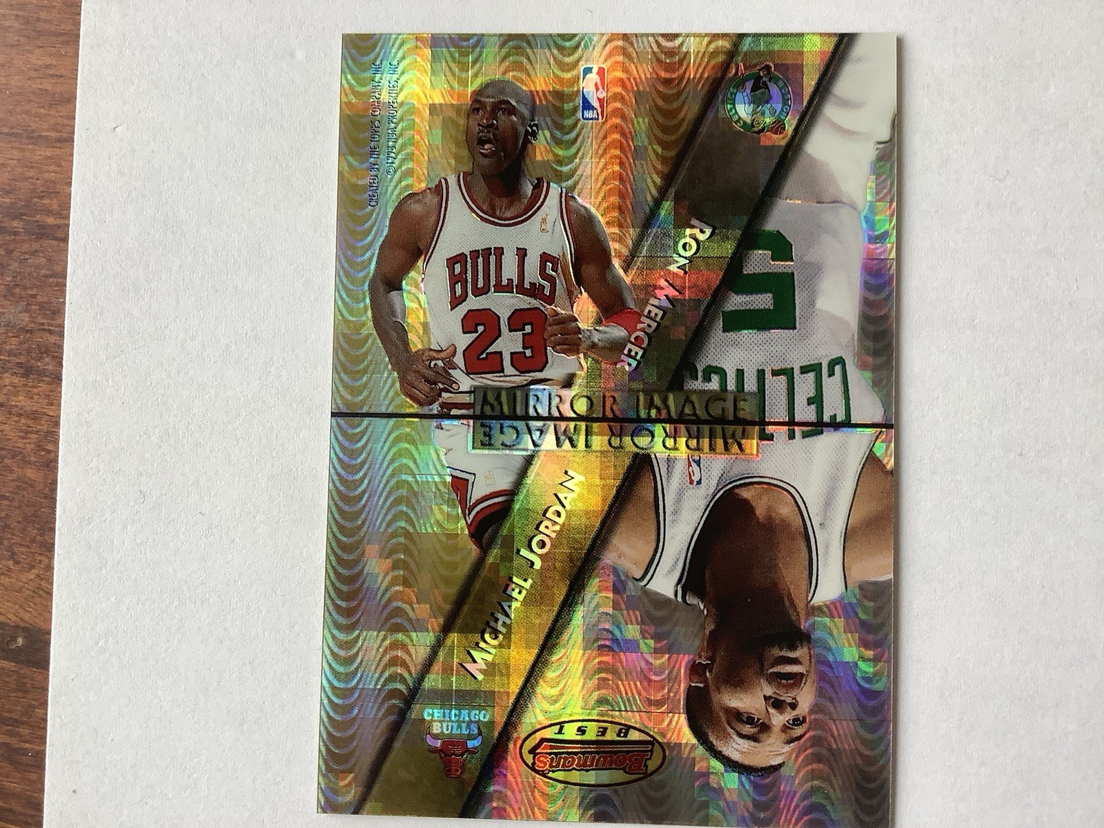 Michael Jordan 1997 Bowman's Best Mirror Image Atomic Refractor HOF
