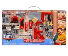 NEW Little Tikes Creative Construction Master Carpenter Set 114 Accessories