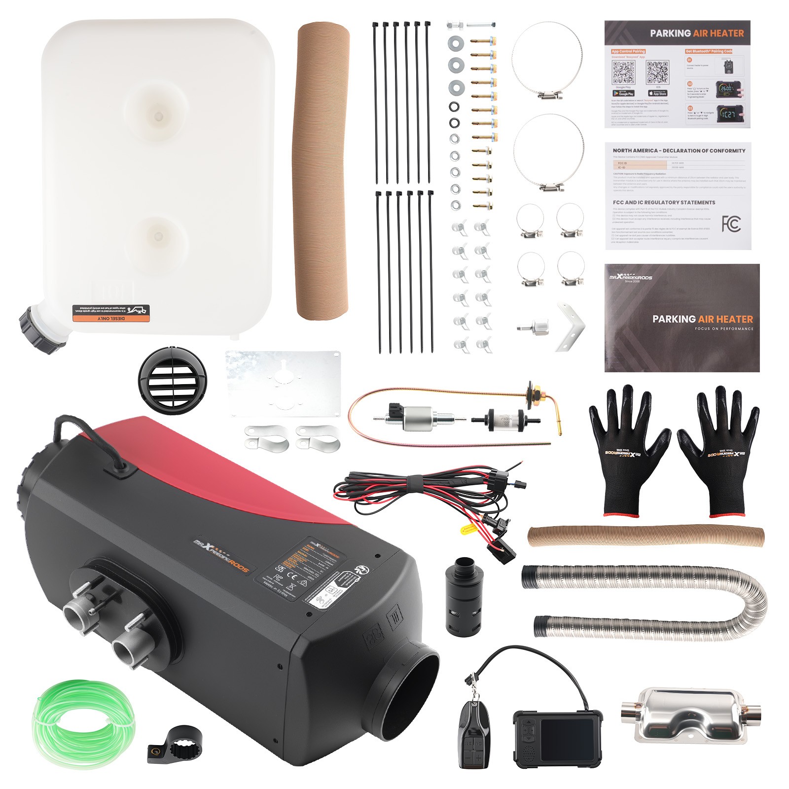 12/24V 8KW Diesel Air Heater LCD App Control  for Truck Van Bus Car SUV Boat thumbnail 2