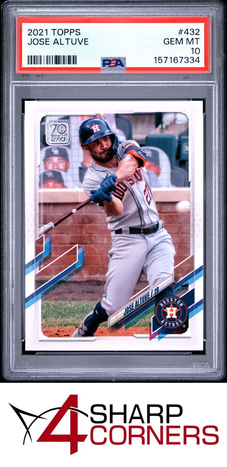 2021 TOPPS #432 JOSE ALTUVE PSA 10