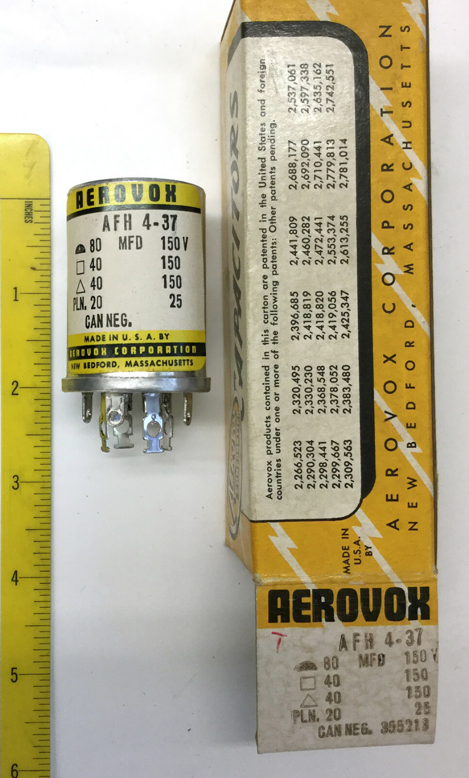 Vintage Aerovox 609 10 MFD 600 VDC Paper in Oil Capacitor | UK