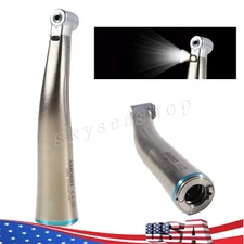 Dental 1:1 Fiber Optic Handpiece Internal Spray Contra Angle For E-TYPE Motor