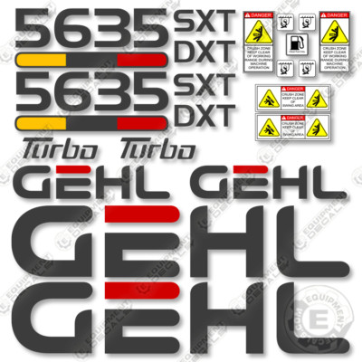 Fits GEHL 5635 SXT / DXT Decal Kit Skid Steer Decals - 7 YEAR OUTDOOR 3M VINYL!