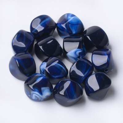 Acryl Pelen Nuggets 15.5x12x12 mm, Bohrung: 1.8 mm, 20 Stück