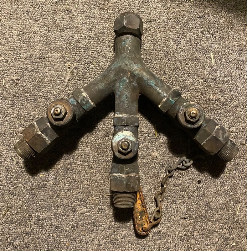 US NAVY MARK-V COMMERCIAL DEEP SEA DIVING HELMET SUIT AIR HOSE MANIFOLD