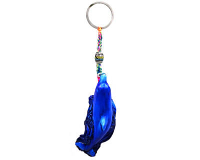 YONGYAN Crystal Seahorse Keychain - Blue Rhinestone Metal Keyring For Women's Purses & Bags