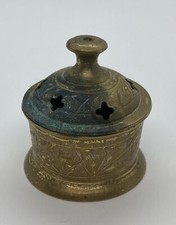 Vintage Small Messing Vases India Hand Made Messing Aroma Vase Tarnished