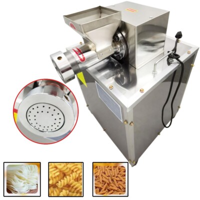 110V Commercial Auto Hollow Pasta Machine Penne Fusilli Conchiglie Stelline3Dies