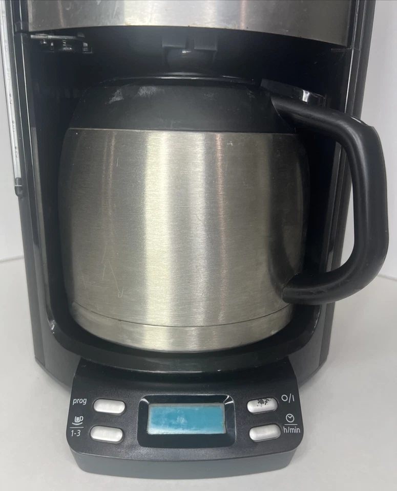 KRUPS Coffee Maker Stainless Programmable Drip Machine Thermal Carafe FMF5 10CUP - Image 2 of 4