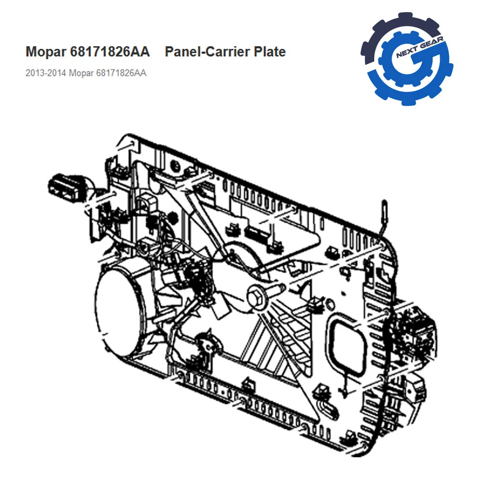 Nuevo regulador de ventana placa portadora Mopar diestro 2013-24 Ram 1500 2500 68171826AE fabricante de equipos originales Foto 4 de 4