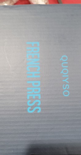 QUQIYSO Caffettiera Francese Pressa 34oz Acciaio Inox Vetro Nero Pressa Caffè - Foto 1 di 5