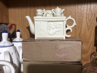 Ceramic Hermitage Pottery Teapot Stove Kitchen Home Decor Small Craft