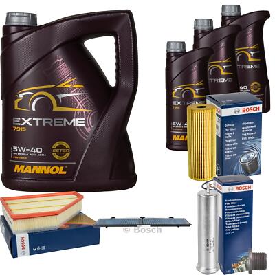BOSCH Inspektionspaket 8 L MANNOL Extreme 5W-40 für BMW 1er 120d