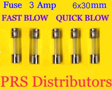 Fuse 3A 250V 6X30mm FAST BLOW QUICK BLOW Glass Fuse 3 Amp 5 pieces USA SELLER
