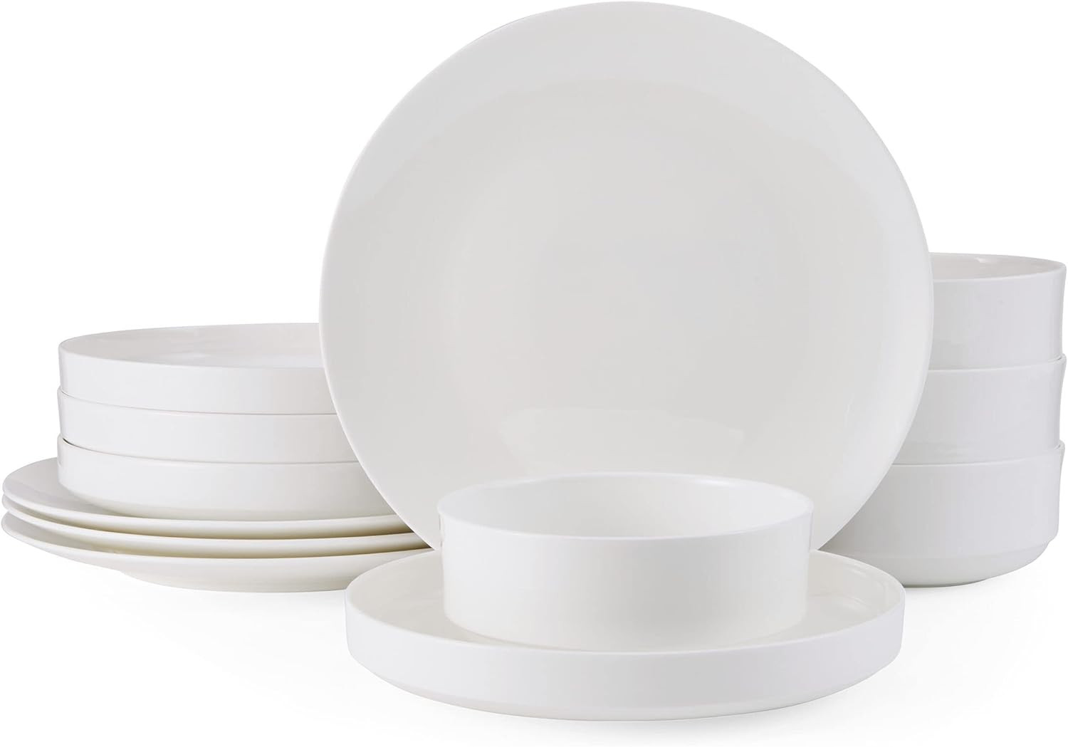 Macie Bone China Lightweight Chip Resistant 12 Piece Dinnerw