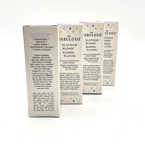 Lot of 4 EVO Fabuloso Platinum Blonde Color Intensifying Conditioner 1.1 oz - Picture 3 of 3